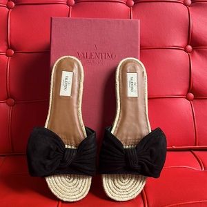 Valentino Suede Bow Espradilles